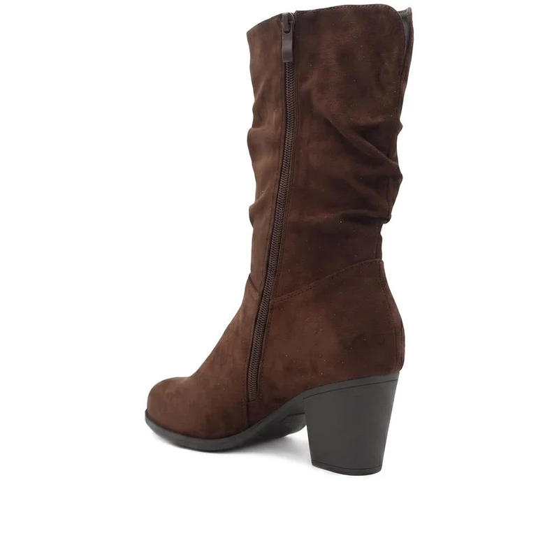Block Heel Long Boots - SANYI42025 / 328 483 - Chocolate