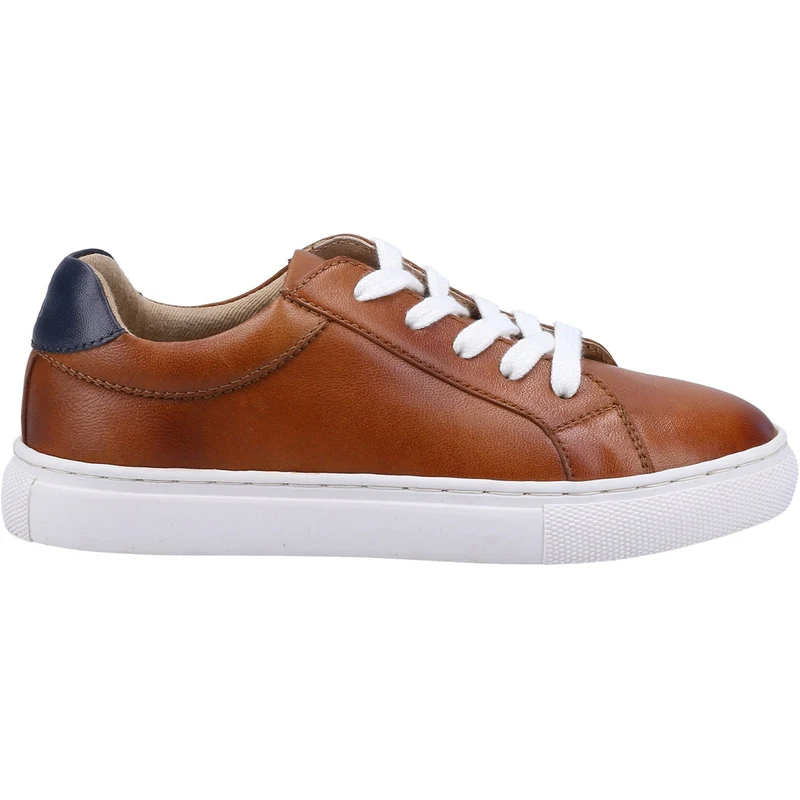 Hush Puppies Jungen-Colton-Ledertrainer – Hellbraun