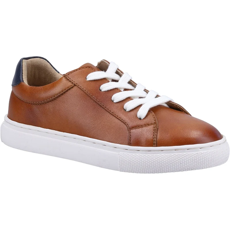 Hush Puppies Jungen-Colton-Ledertrainer – Hellbraun