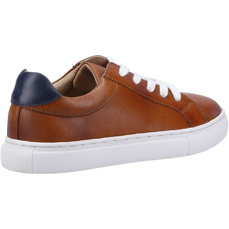 Hush Puppies Jungen-Colton-Ledertrainer – Hellbraun