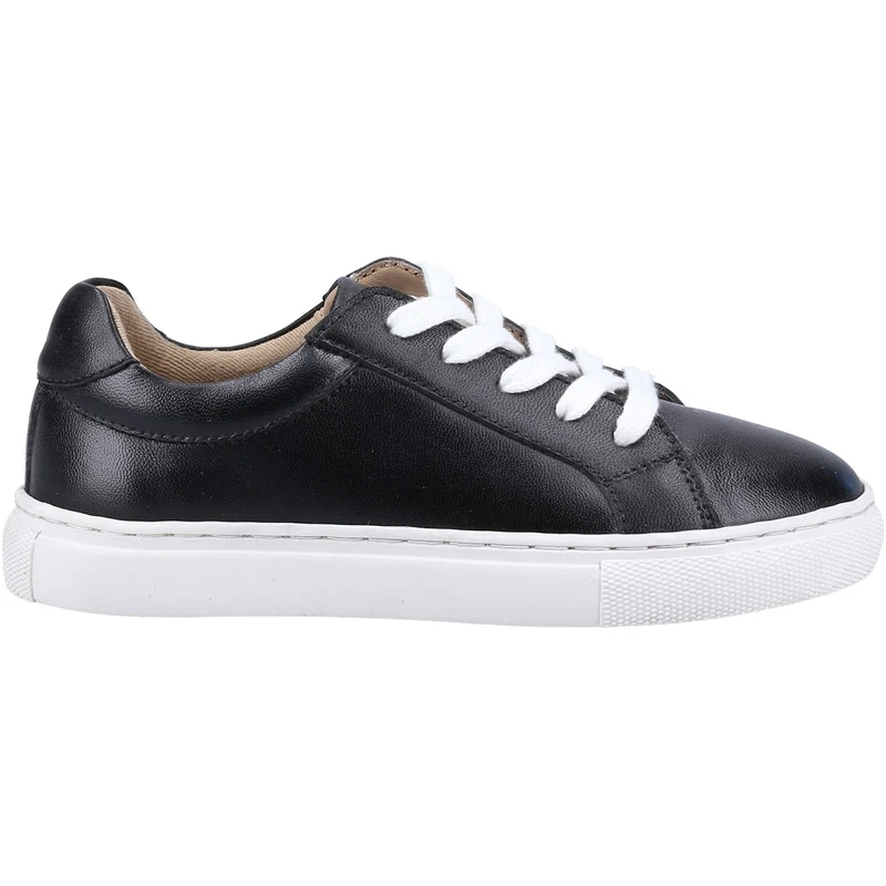 Hush Puppies Colton-Ledersneaker für Jungen – Schwarz