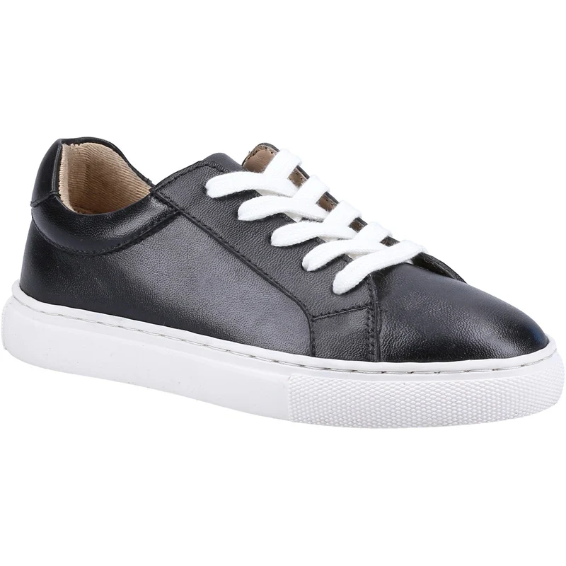 Hush Puppies Colton-Ledersneaker für Jungen – Schwarz