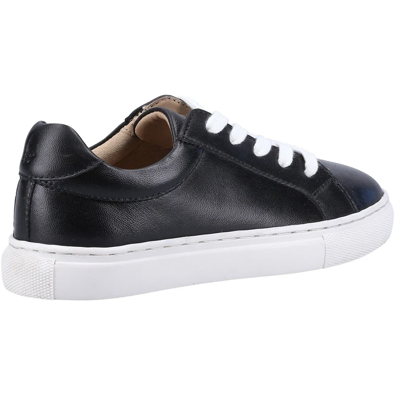 Hush Puppies Colton-Ledersneaker für Jungen – Schwarz