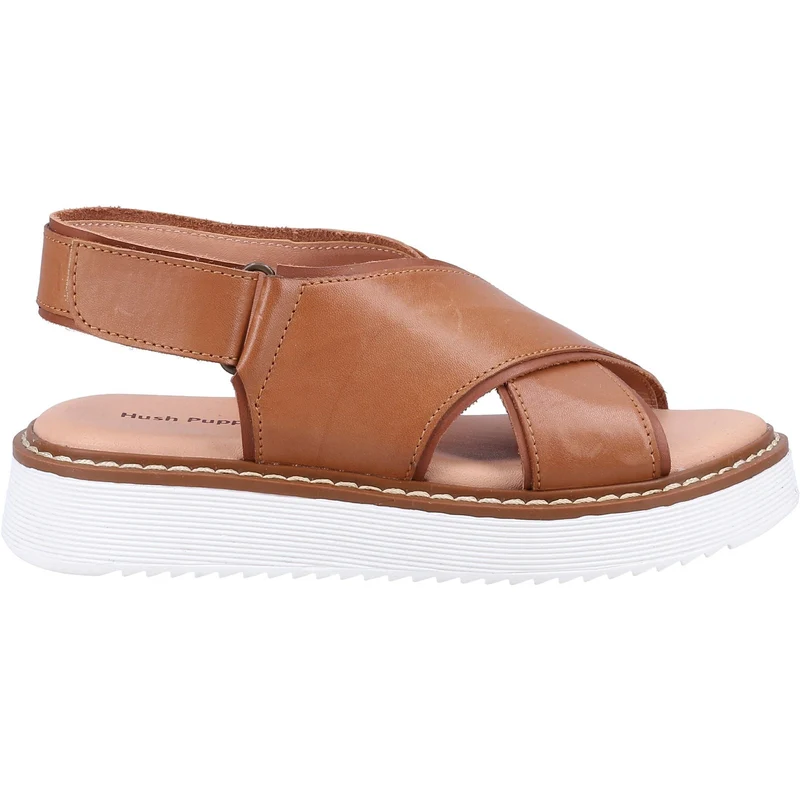 Hush Puppies Mädchen-Sandale „Clarissa“ aus Leder – Hellbraun