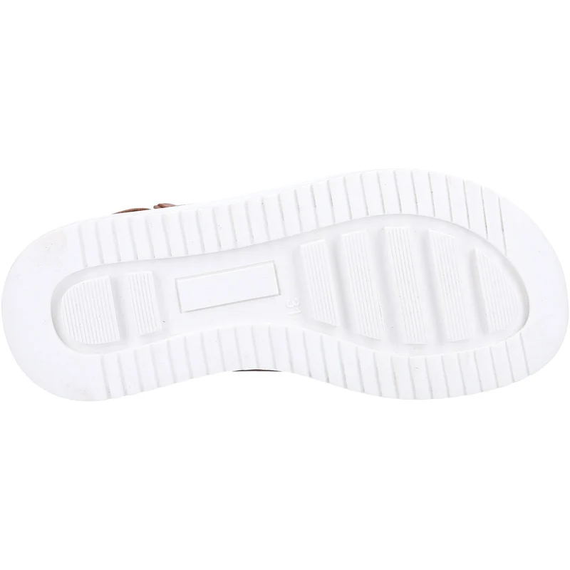 Hush Puppies Mädchen-Sandale „Clarissa“ aus Leder – Hellbraun