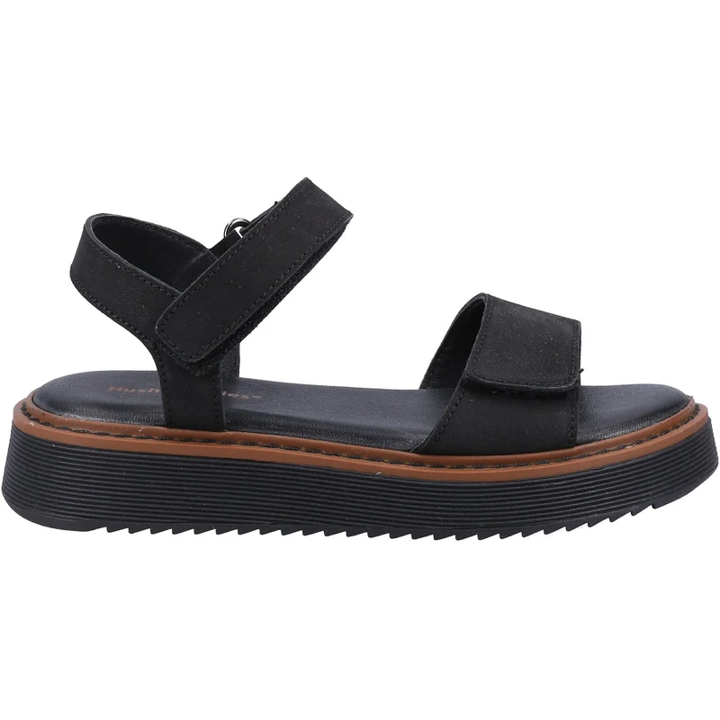 Hush Puppies Cassie Ledersandalen für Mädchen – Schwarz