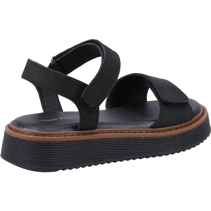 Hush Puppies Cassie Ledersandalen für Mädchen – Schwarz