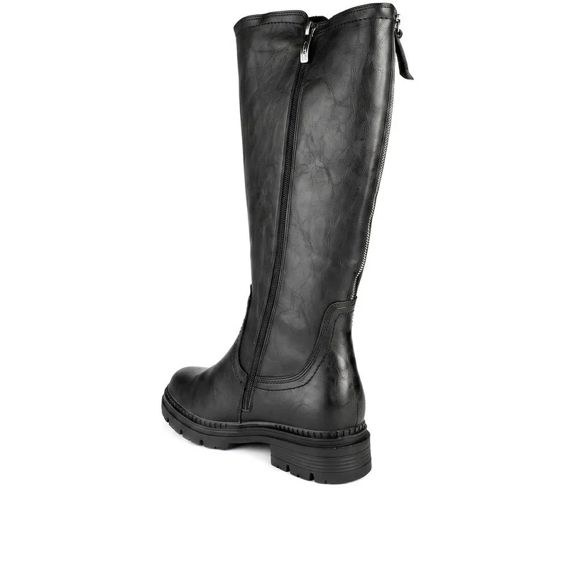 Relife Zip Up Calf Length Boots - RELIF44033 / 329 821 - Black