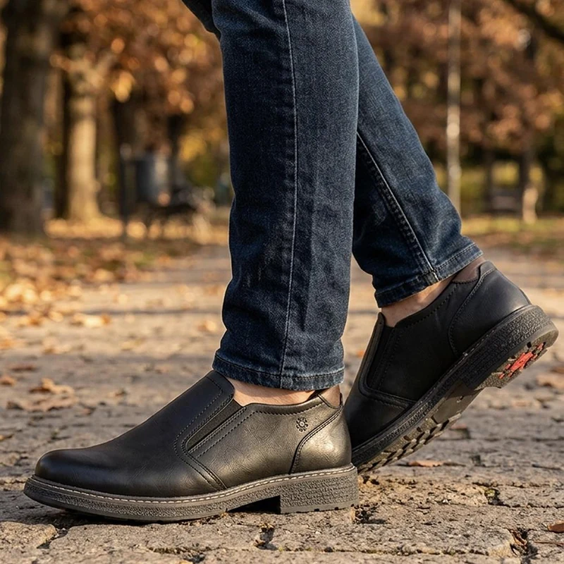 Relife Extra Wide Slip On Shoes - RELIF44017 / 329 887 - Black