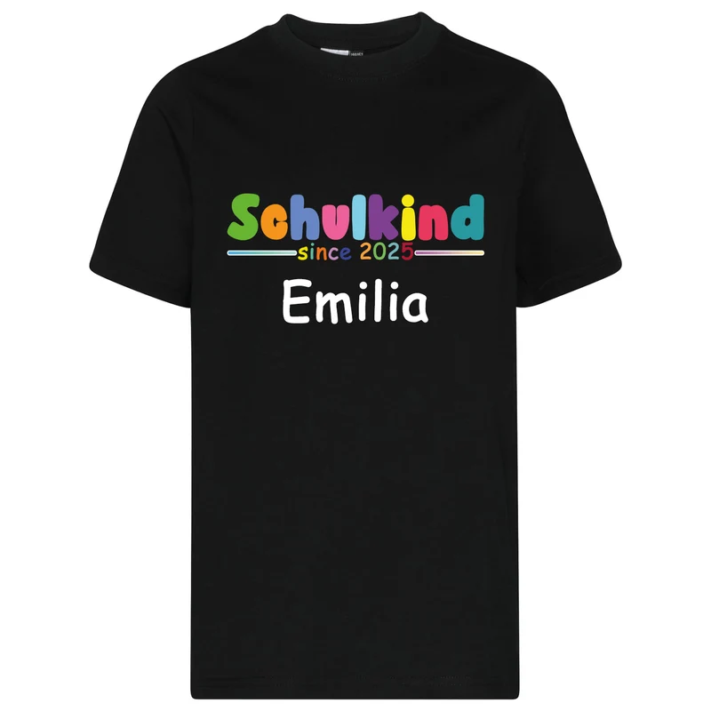 Kids T-Shirt - Schulkind 2025 Bunt mit Namen