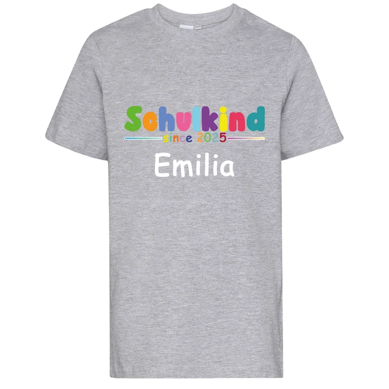 Kids T-Shirt - Schulkind 2025 Bunt mit Namen