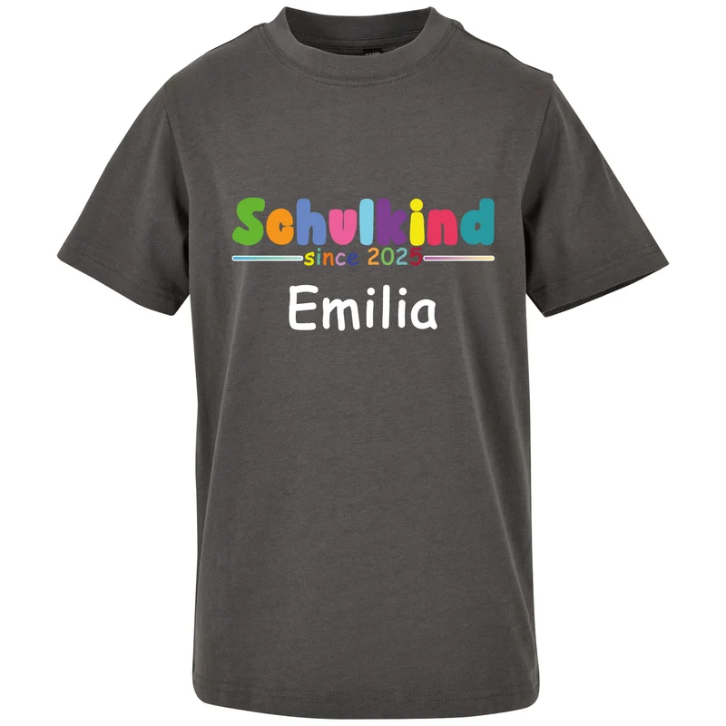 Kids T-Shirt - Schulkind 2025 Bunt mit Namen