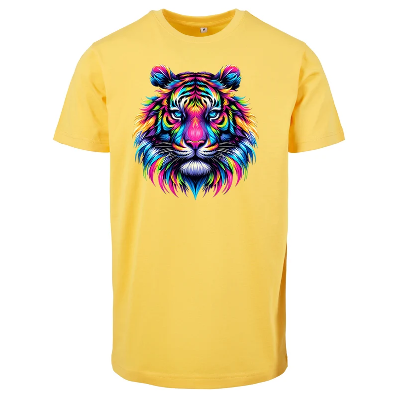 T-Shirt Shirt - Neon Löwe - fluoreszierend
