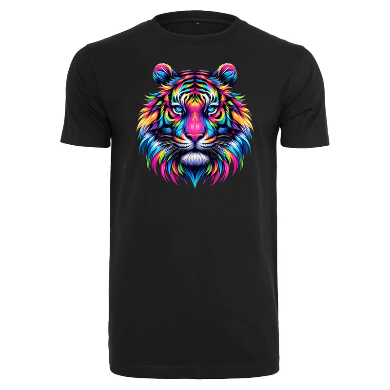 T-Shirt Shirt - Neon Löwe - fluoreszierend