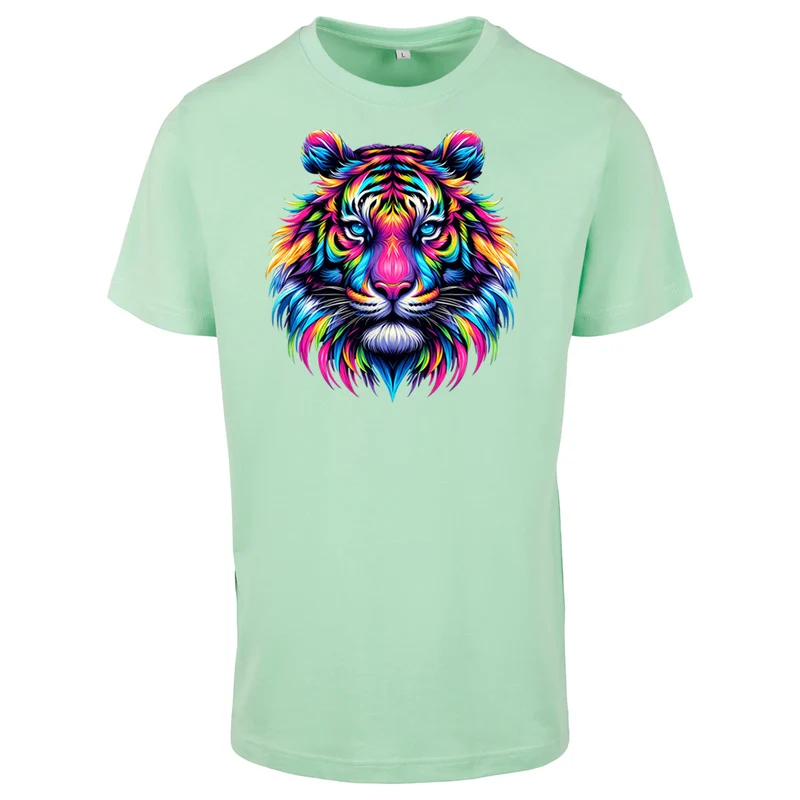 T-Shirt Shirt - Neon Löwe - fluoreszierend