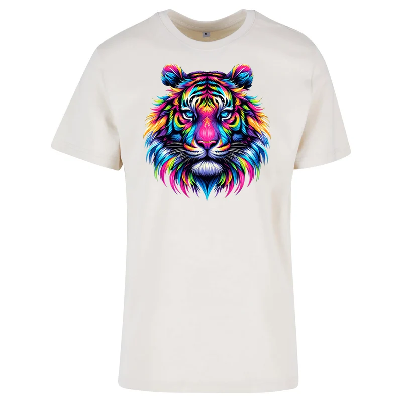 T-Shirt Shirt - Neon Löwe - fluoreszierend