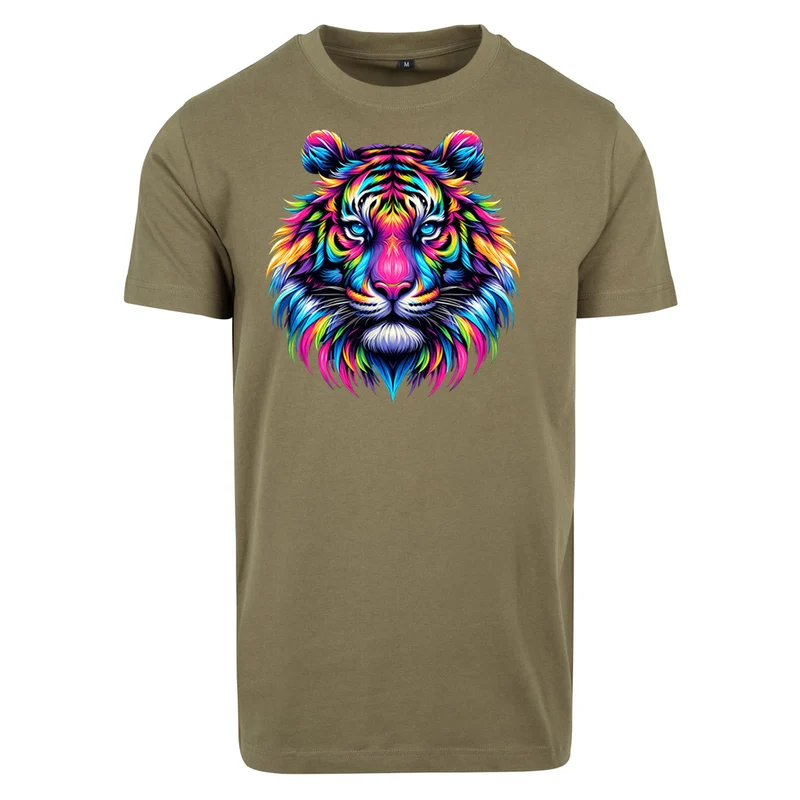 T-Shirt Shirt - Neon Löwe - fluoreszierend
