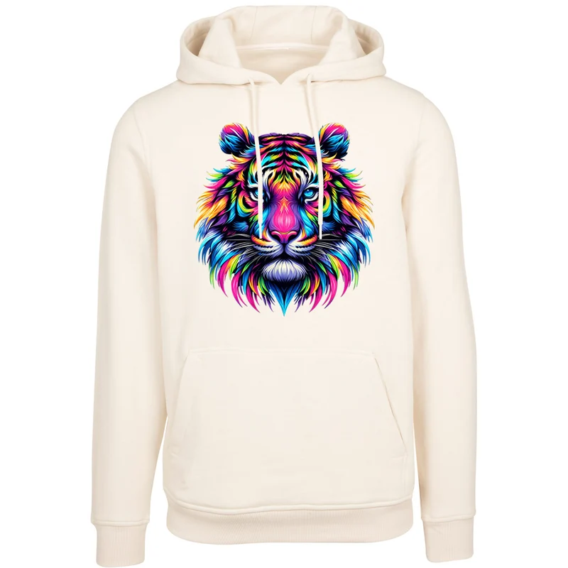 Hoodie - Neon Löwe - fluoreszierend