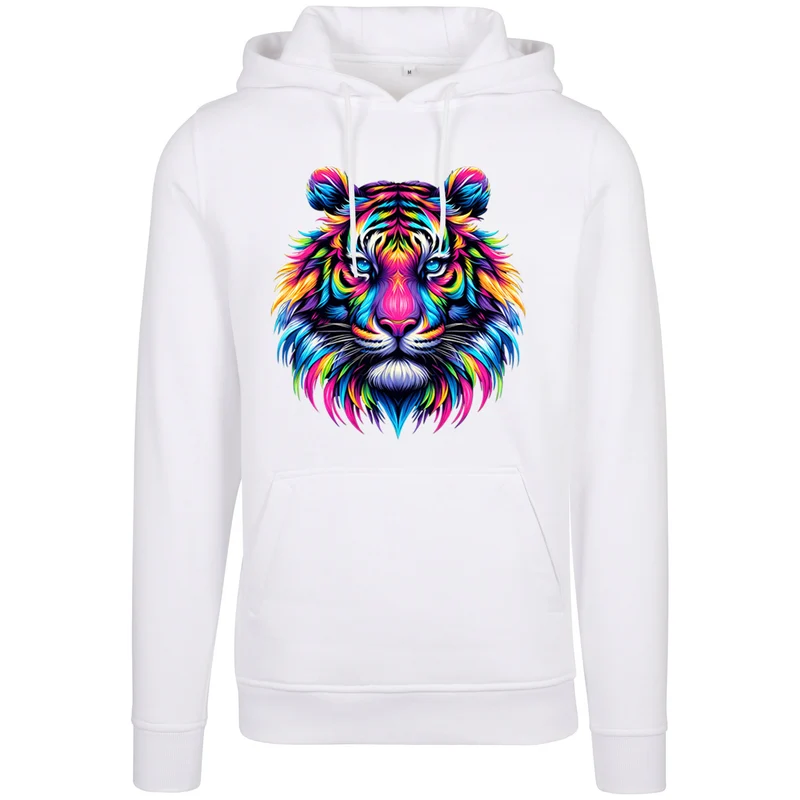 Hoodie - Neon Löwe - fluoreszierend