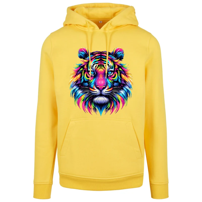 Hoodie - Neon Löwe - fluoreszierend
