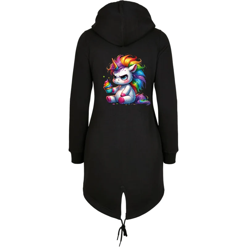 ZIP Parka Schwarz - Einhorn Cupcake