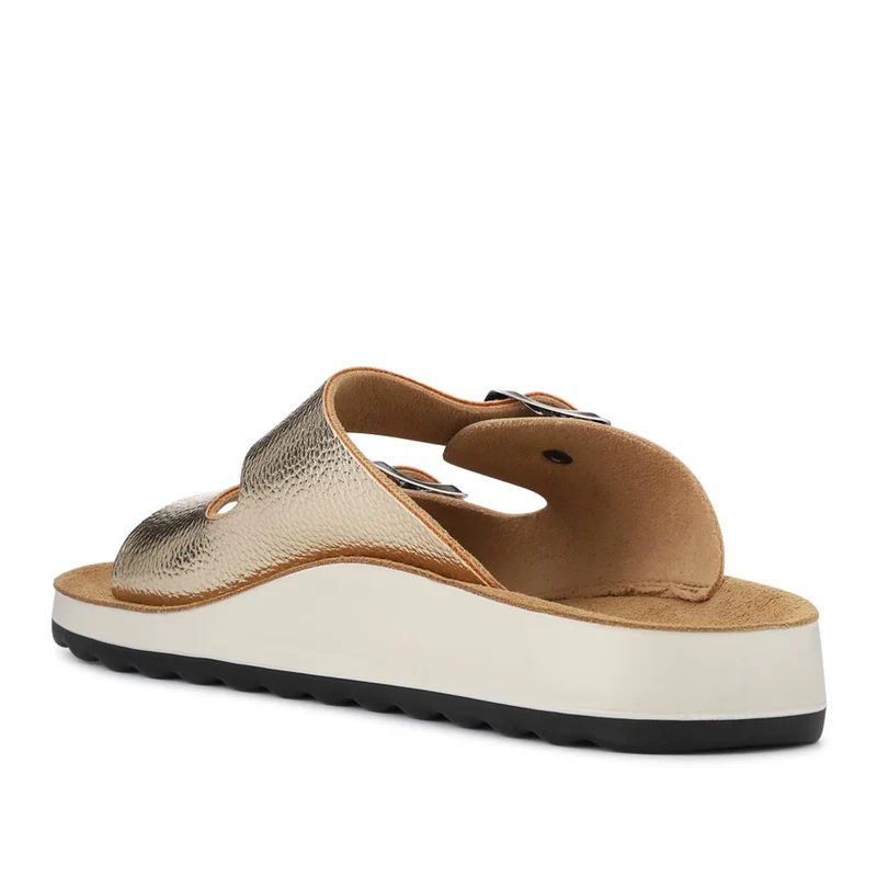 Fly Flot Dual Buckle Strapped Mule Sandals - FLY41019 / 326 665 - Gold
