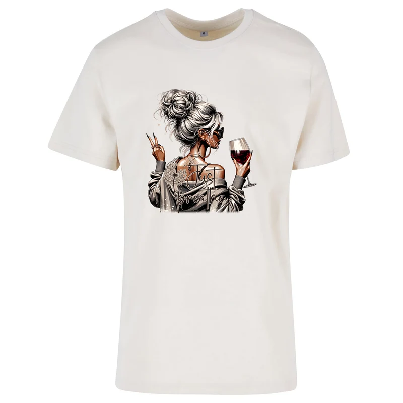 Just Breath T-Shirt – Damen Shirt mit stilvollem Fashion-Print