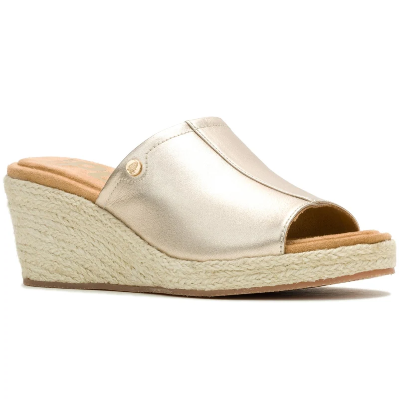 Hush Puppies Damen-Sandalen aus Weidenrattan | Gold