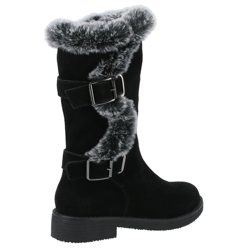 Hush Puppies Megan Wildleder-Mittelstiefel für Damen – Schwarz