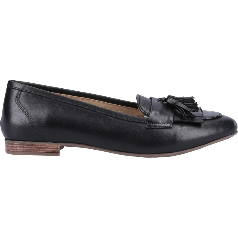 Hush Puppies Damen-Loafer „Marissa“ aus Leder mit Quasten – Schwarz