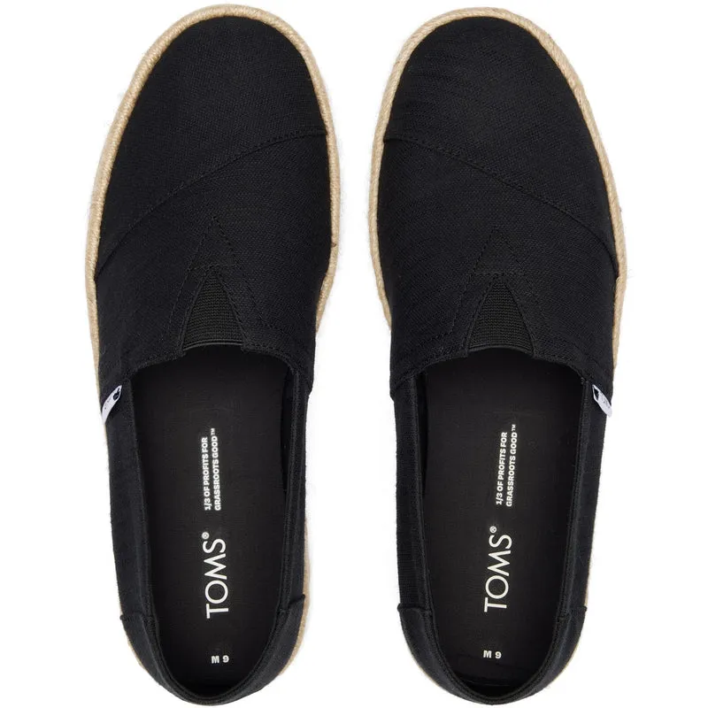 TOMS Alpargata Rope 2.0 Espadrilles zum Hineinschlüpfen für Herren | Schwarz