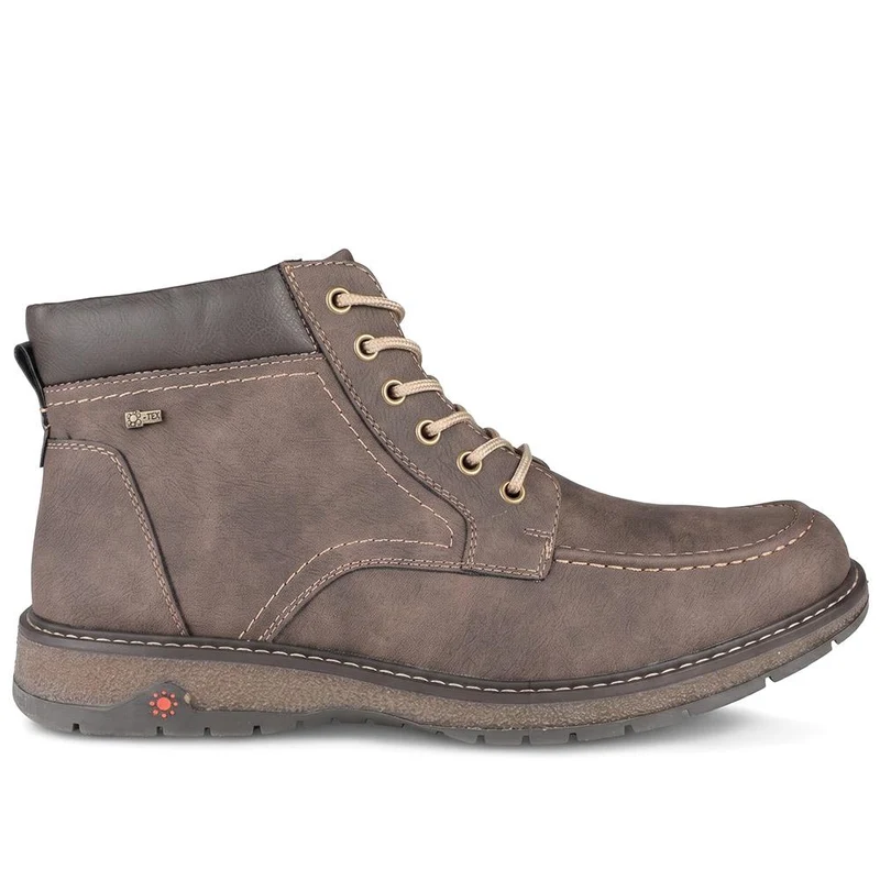 Relife Extra Wide Lace Up Casual Ankle Boots - RELIF44009 / 329 871 - Dark Brown