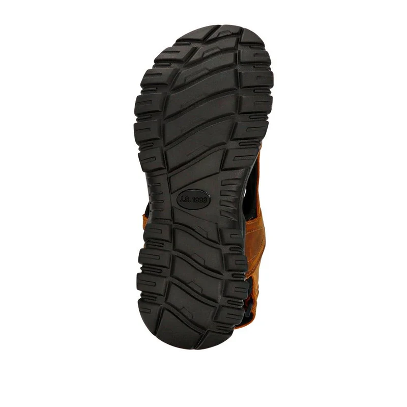 Wide-Fitting Leather Sandals - JOSEF41501 / 327 044 - Brown