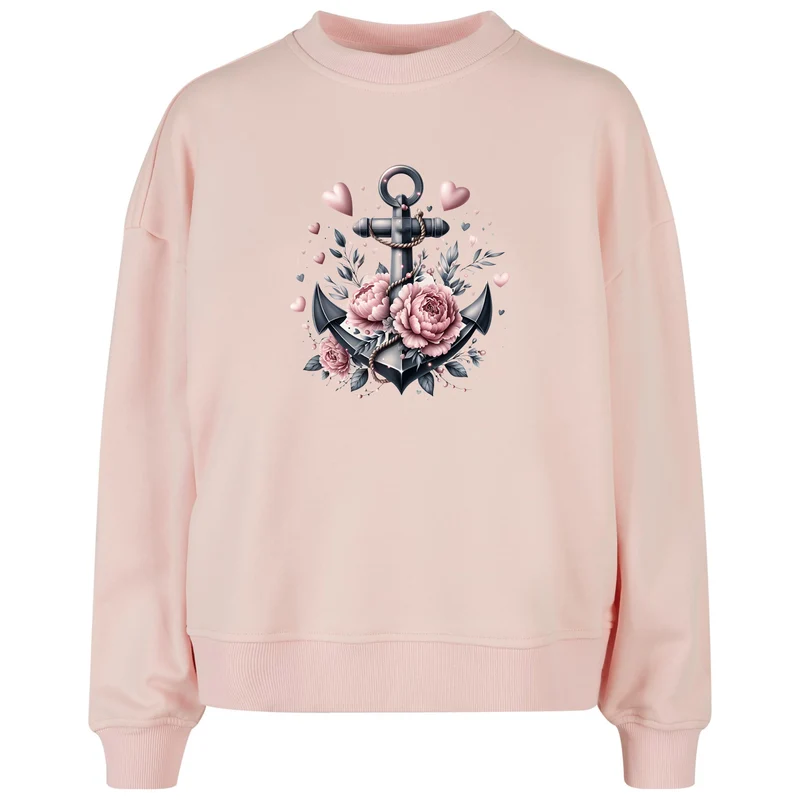 Ladies Oversized Sweatshirt - Anker Schwarz