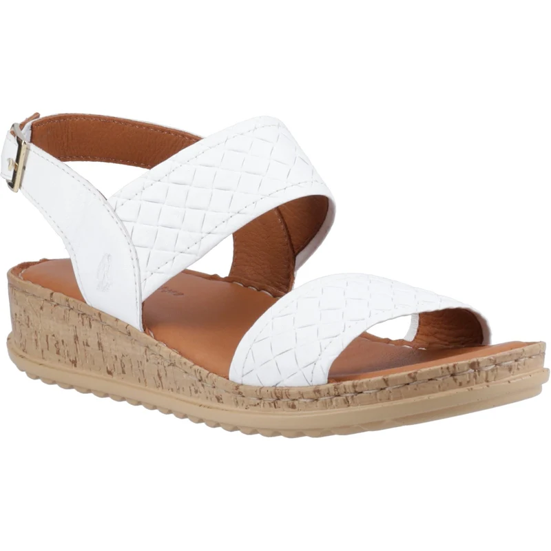 Hush Puppies Damen-Sandalen in Ebenholz mit breiter Passform | Weiß