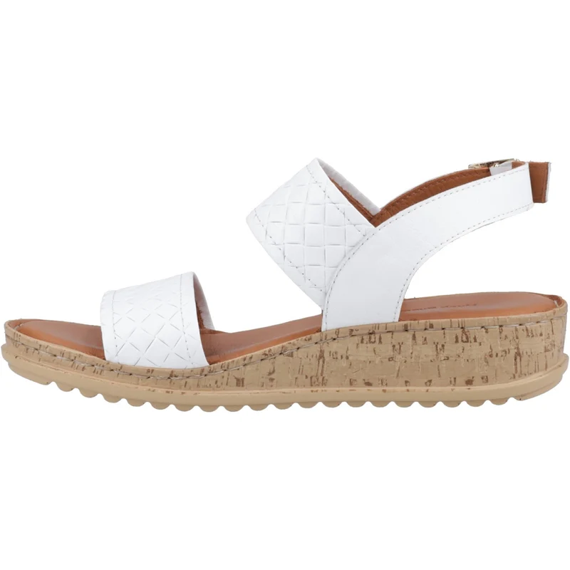 Hush Puppies Damen-Sandalen in Ebenholz mit breiter Passform | Weiß