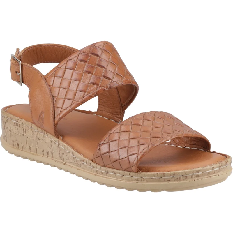 Hush Puppies Damen-Sandalen in Ebenholz mit breiter Passform | Hellbraun