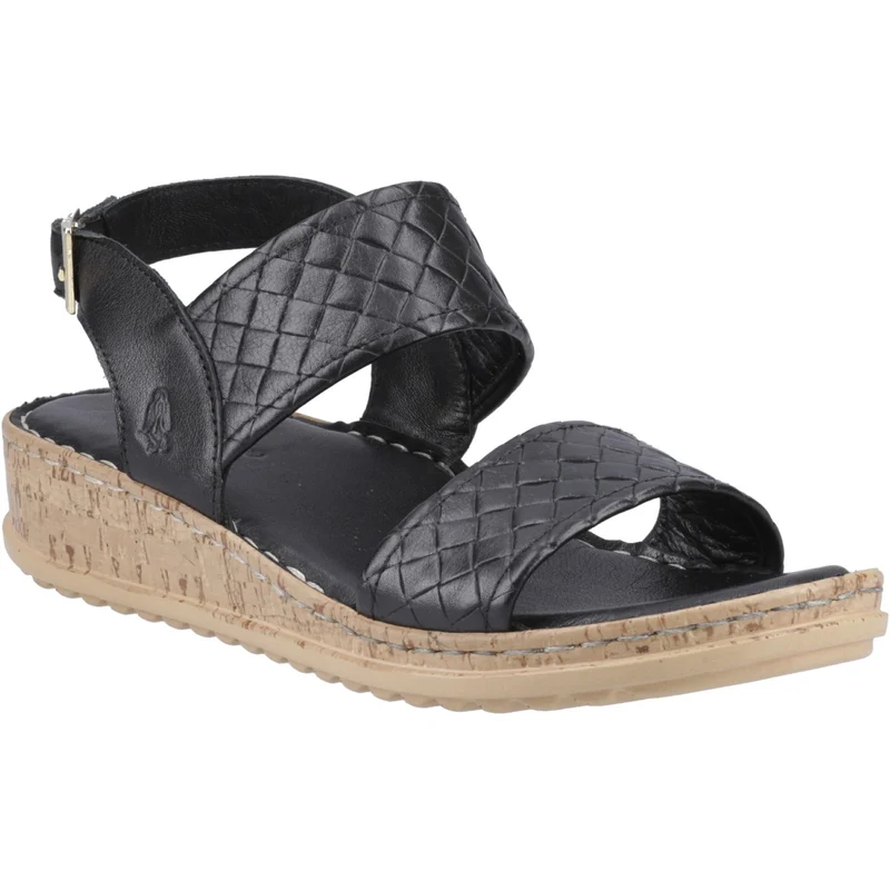 Hush Puppies Damen-Sandalen in Ebenholz mit breiter Passform | Schwarz