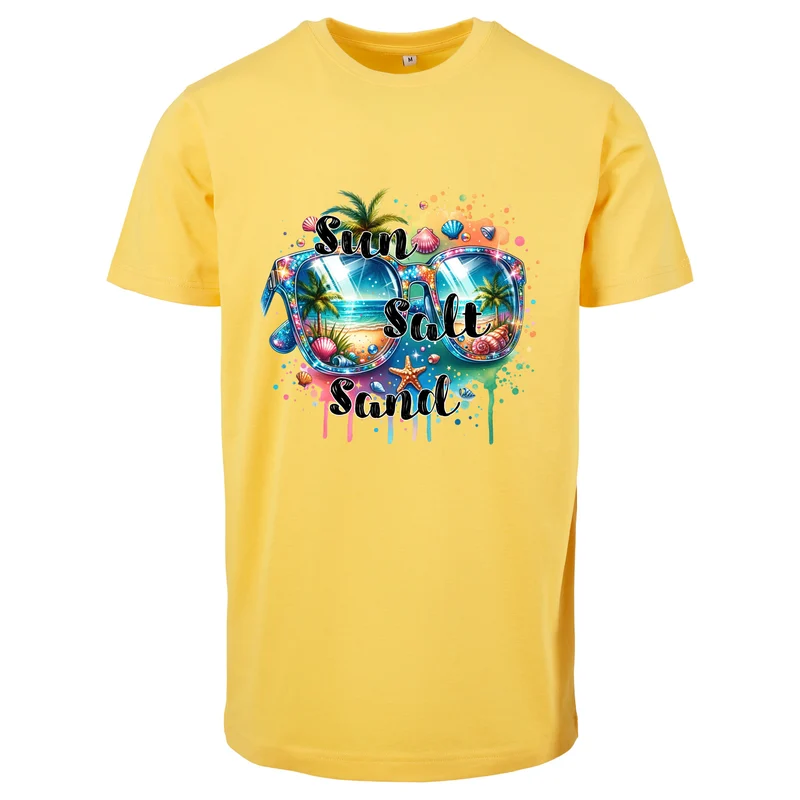 Summer Sunglasses T-Shirt – Damen Shirt mit Sun Salt Sand Print