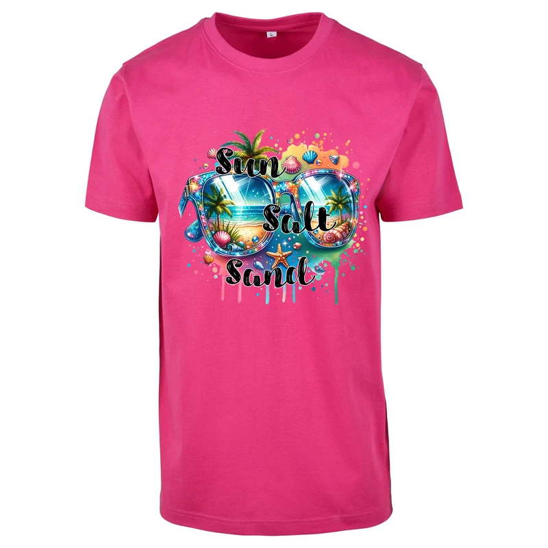 Summer Sunglasses T-Shirt – Damen Shirt mit Sun Salt Sand Print