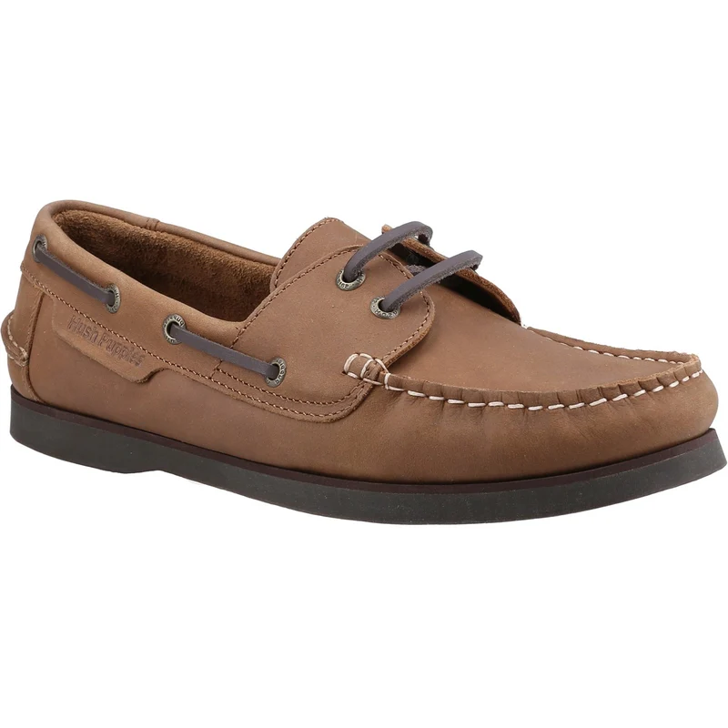 Hush Puppies Herren-Bootsschuh „Henry“ aus Leder – Hellbraun