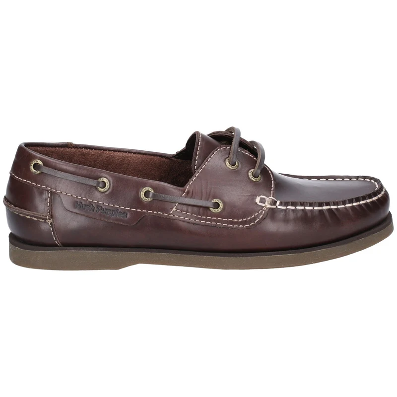 Hush Puppies Herren-Bootsschuh „Henry“ aus Leder – Braun