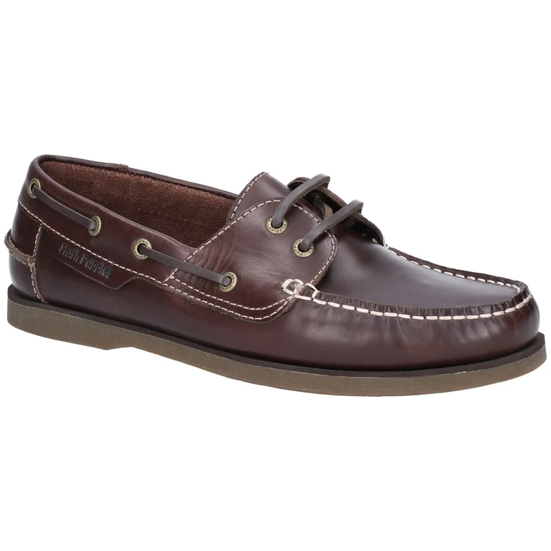 Hush Puppies Herren-Bootsschuh „Henry“ aus Leder – Braun
