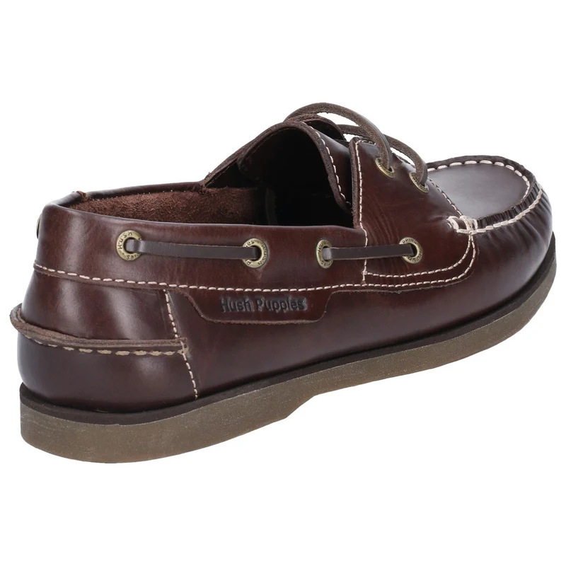 Hush Puppies Herren-Bootsschuh „Henry“ aus Leder – Braun