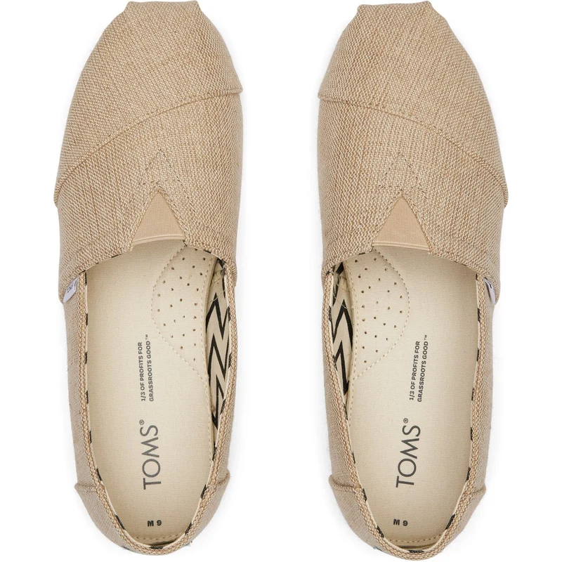 TOMS Alpargata Espadrilles für Herren zum Hineinschlüpfen | Naturfarben, ungefärbt