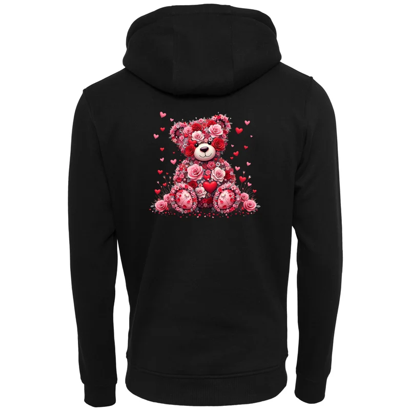 ZIP Hoodie - Teddybär Flower