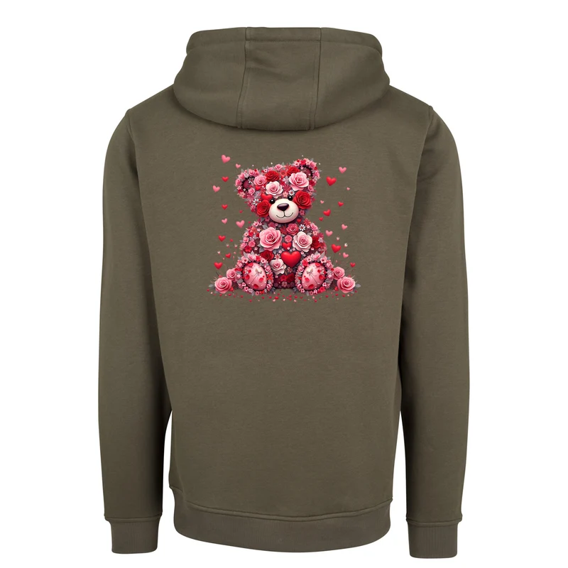 ZIP Hoodie - Teddybär Flower