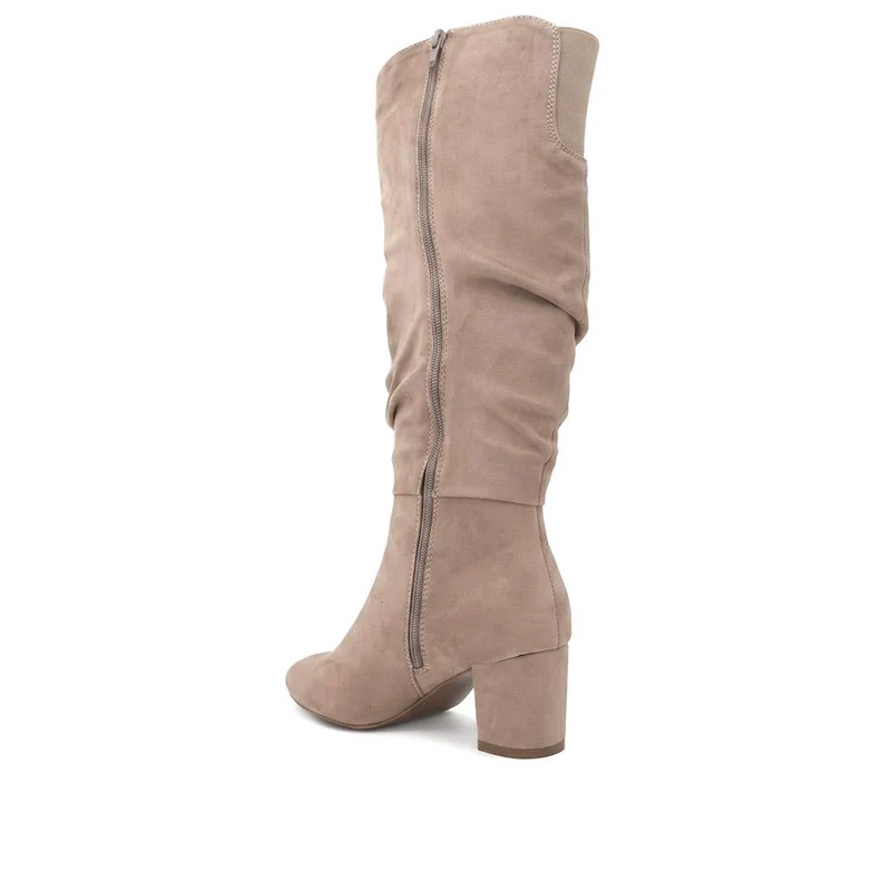Stylish Warm Lined Slouch Long Boots - WBINS44046 / 329 975 - Taupe