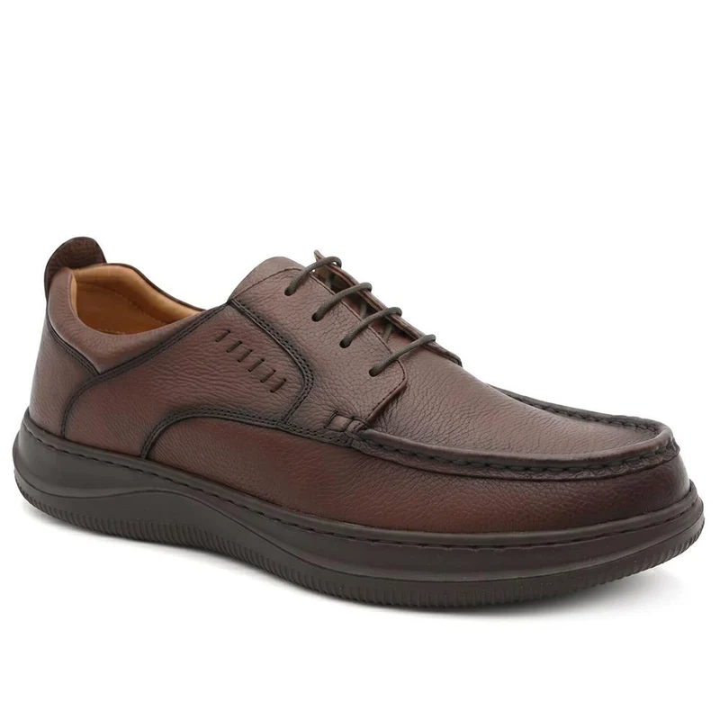 Extra Wide Smart Leather Lace Up Shoes - PRFEM44006 / 330 182