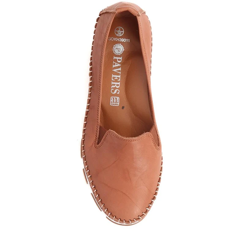 Slip-On Leather Pumps - GOKH39011 / 326 241 - Tan